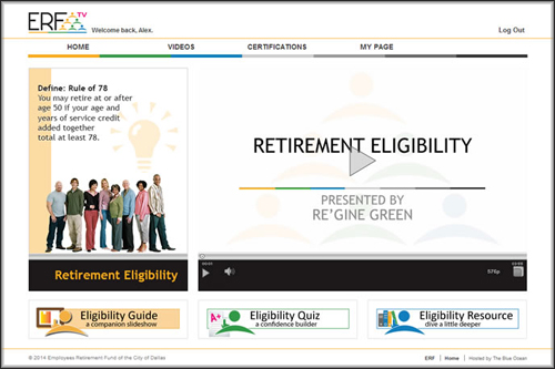 ERFtv Portal for the City of Dallas' Retired Employees
